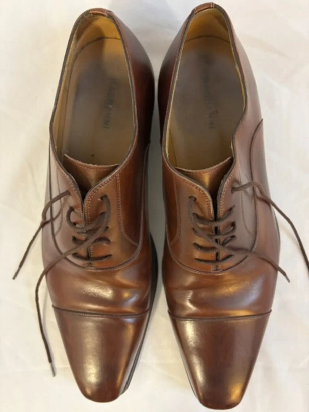 Magnanni Oxfords in Tobacco Brown Leather Men's Size 9.5M